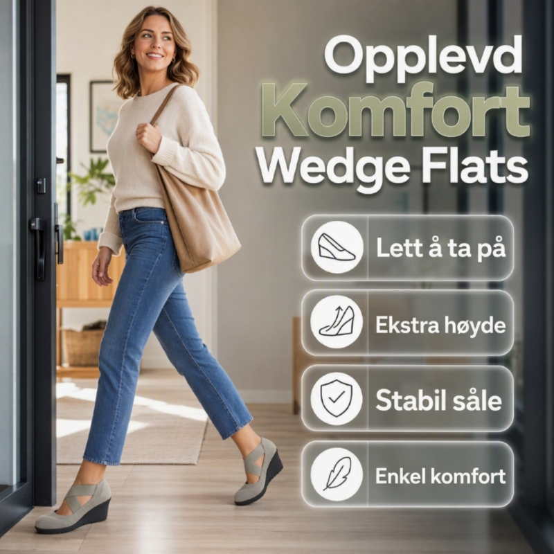 Kileformede flatsko for kvinner, pådragsvennlige og komfortable