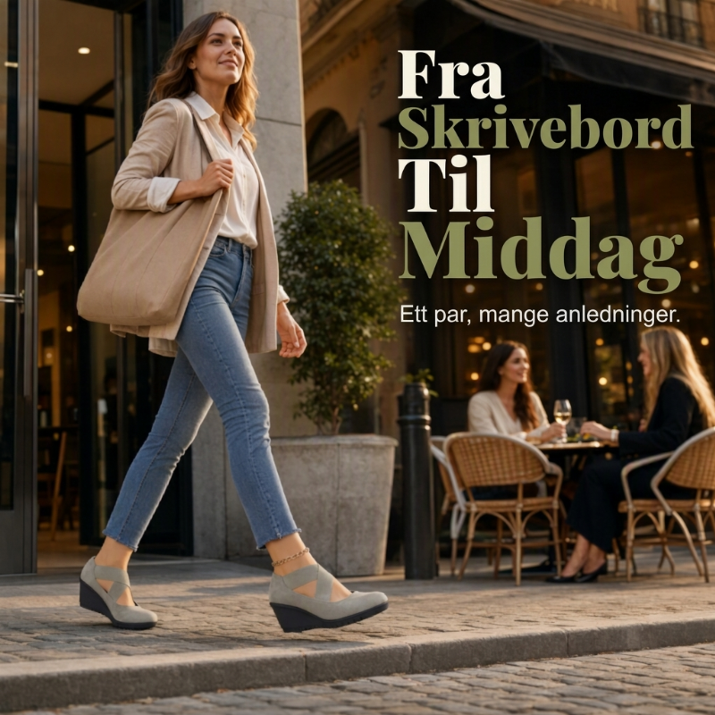 Kileformede flatsko for kvinner, pådragsvennlige og komfortable