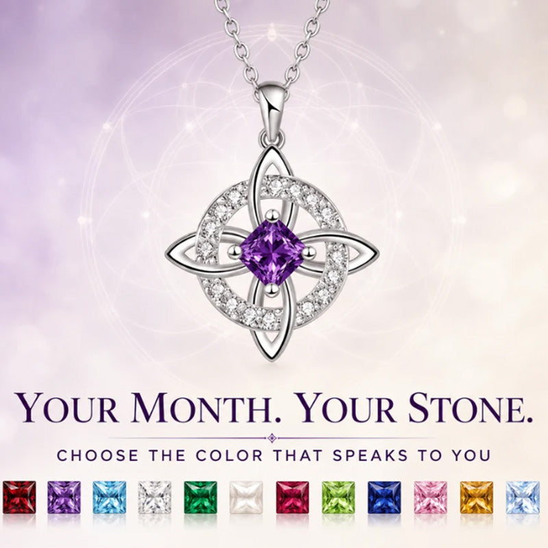 Elegant Celtic Knot Witch Knot Pendant Necklace