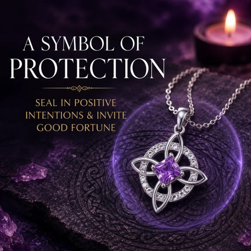 Elegant Celtic Knot Witch Knot Pendant Necklace