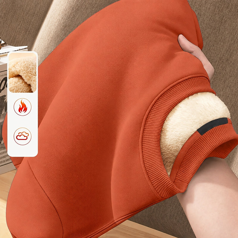 🔥 50 % RABATT 🧥 Fleecefôret Herregenser med Rund Hals – Myk & Varm