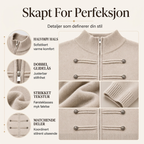 🔥 50 % RABATT ✨ Strikket Damecardigan med Glidelås – Ståkrage & Avslappet Passform