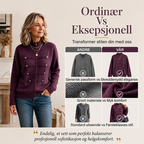 🔥 50 % RABATT ✨ Strikket Damecardigan med Glidelås – Ståkrage & Avslappet Passform