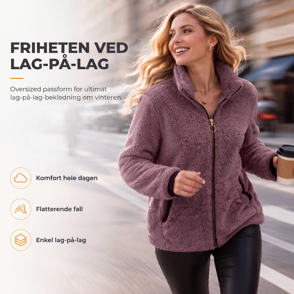 🔥 50 % RABATT 🧥 Lett Damejakke med Glidelås – Enkel Hverdagsstil & Praktiske Lommer