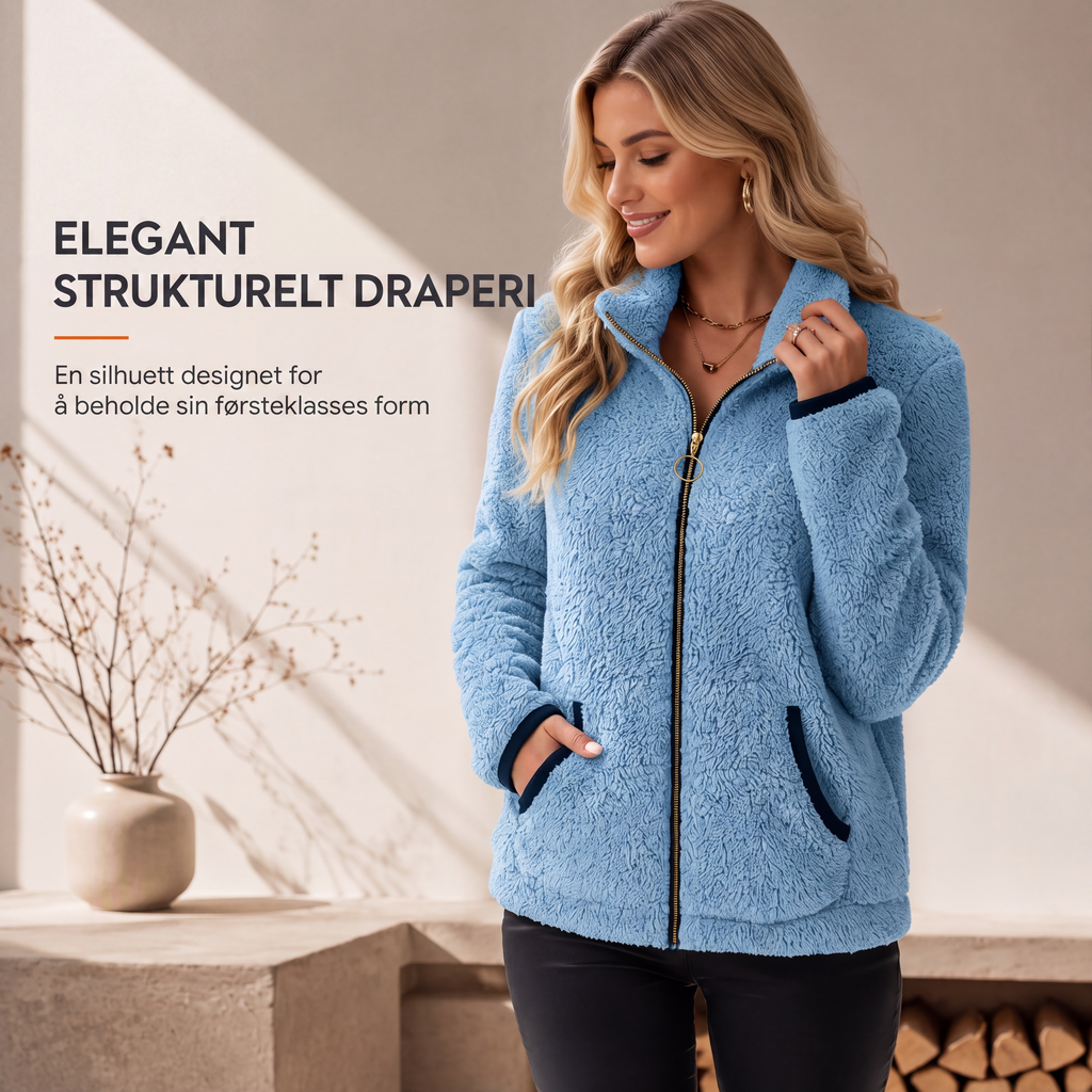 🔥 50 % RABATT 🧥 Lett Damejakke med Glidelås – Enkel Hverdagsstil & Praktiske Lommer