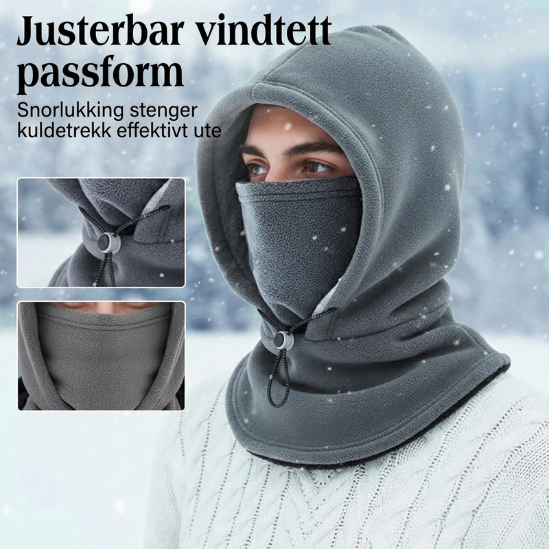 🔥 Spar 53% | ❄️ Varm Balaklava med Justerbar Snøring – Ansikts- og Halsbeskyttelse