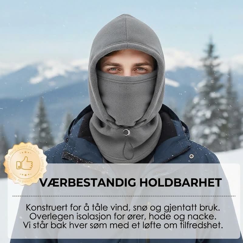 🔥 Spar 53% | ❄️ Varm Balaklava med Justerbar Snøring – Ansikts- og Halsbeskyttelse