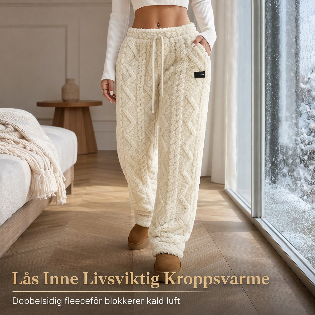 🔥 50% RABATT | Dame Termobukser Med Mykt Fleecefôr – Varme & Komfortable Vinterbukser