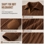 🍂 50% RABATT | Klassisk Kabelstrikk Genser For Menn – Elegant Høst & Vinterstil