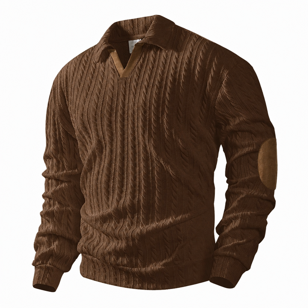 🍂 50% RABATT | Klassisk Kabelstrikk Genser For Menn – Elegant Høst & Vinterstil