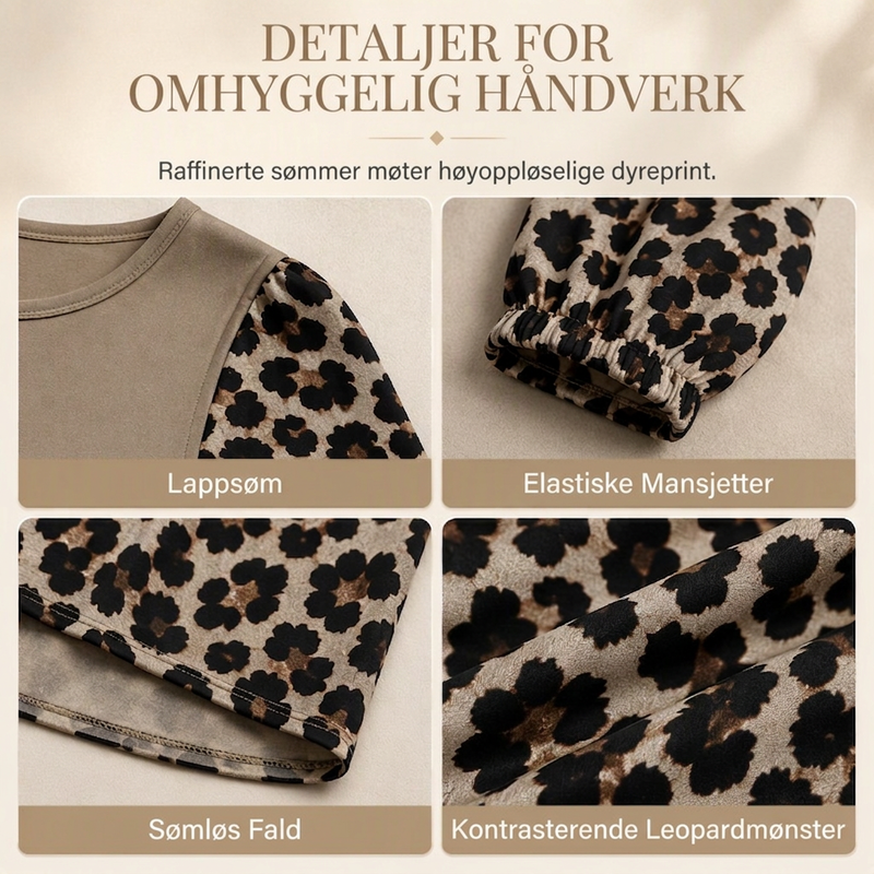 🐆 50% RABATT | Stilfull Leopard Topp For Kvinner – Komfortabel Langermet Genser