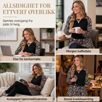 🐆 50% RABATT | Stilfull Leopard Topp For Kvinner – Komfortabel Langermet Genser