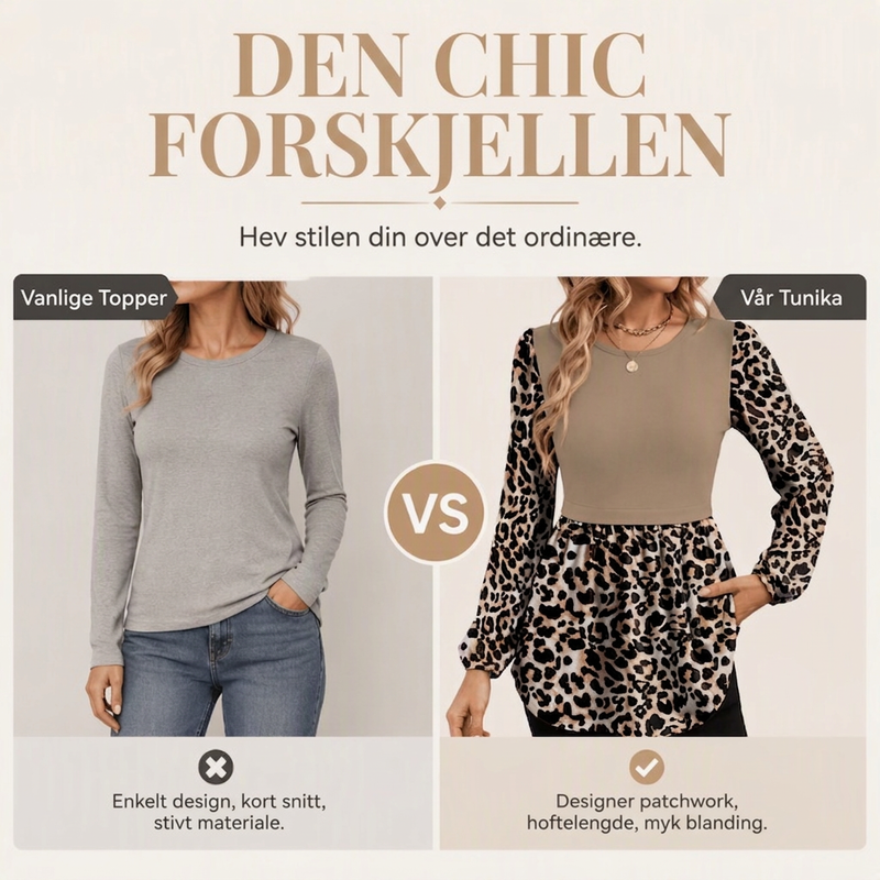 🐆 50% RABATT | Stilfull Leopard Topp For Kvinner – Komfortabel Langermet Genser