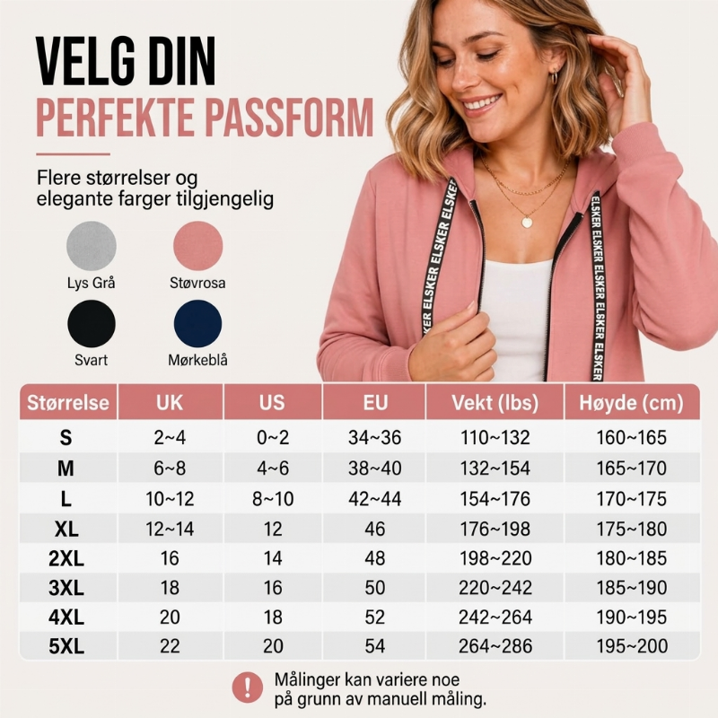 Tykk mellomlang hettejakke for kvinner
