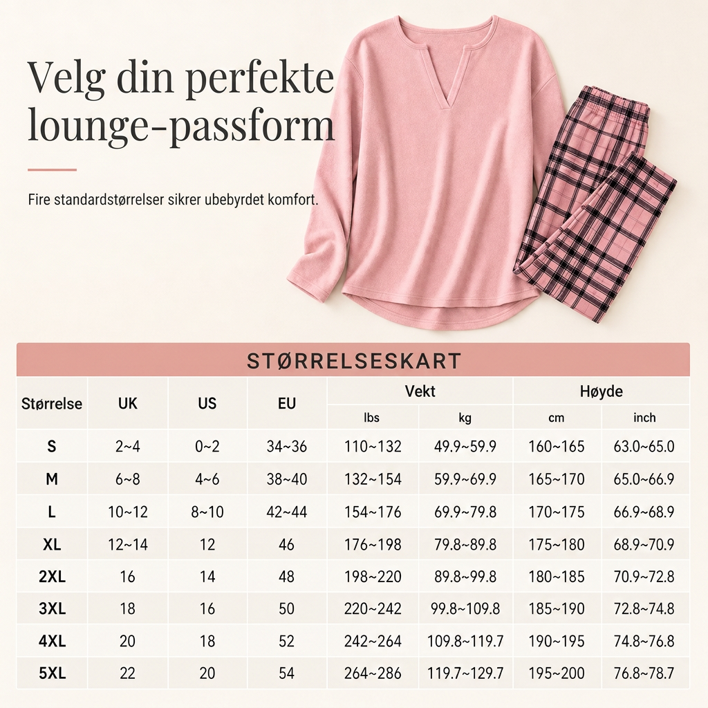 Sett med strikket topp og rutete leggings for kvinner