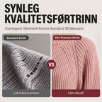 Dame koselig strikket kjole med rullekrage