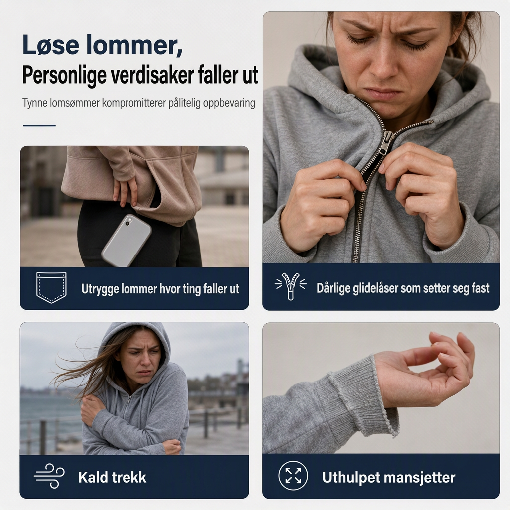 🔥 50% RABATT 👚| Premium hettejakke for dame – Hel glidelås & sikre glidelåslommer