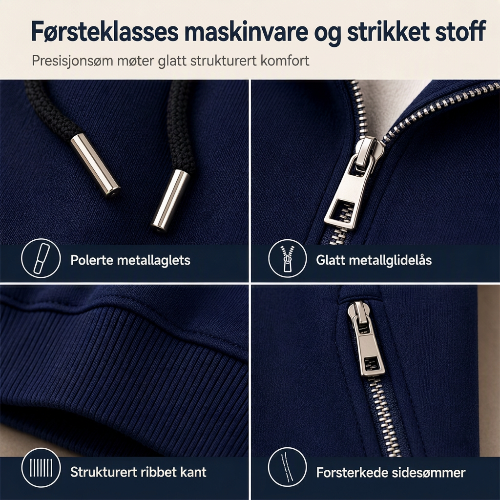 🔥 50% RABATT 👚| Premium hettejakke for dame – Hel glidelås & sikre glidelåslommer