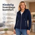 🔥 50% RABATT 👚| Premium hettejakke for dame – Hel glidelås & sikre glidelåslommer