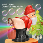 🎅 50% RABATT | Morsom nisse-boblemaskin – Bobler, musikk & lys til jul