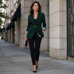 🔥 50% RABATT | Elegant blazer med stripete oppbrettsmansjetter