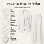 🔥 50% RABATT | Elegant blazer- og buksesett med sjalskrage
