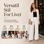 🔥 50% RABATT | Elegant blazer- og buksesett med sjalskrage
