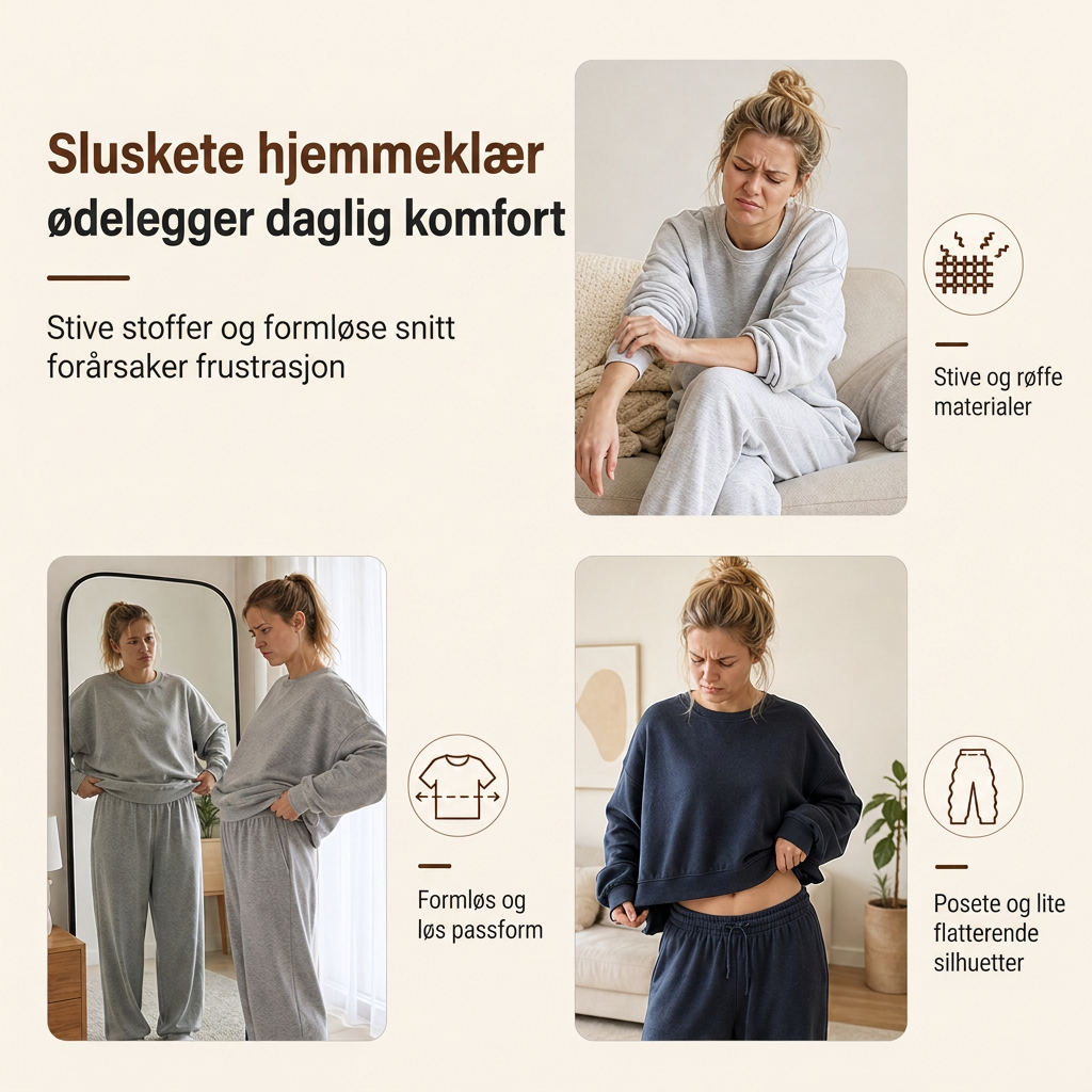 🔥 50% RABATT | Mykt 2-delt loungesett med hette og vide bukser