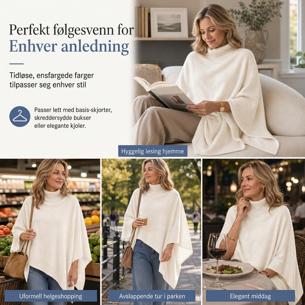 🔥 50% RABATT | Elegant strikket sjal med løs og flatterende passform