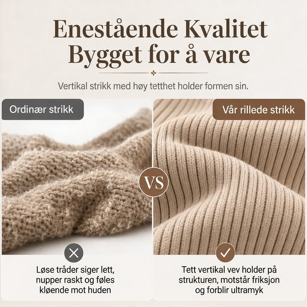 🔥 50% RABATT | Mykt strikket 2-delt sett med kardigan og vide bukser