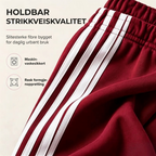 🔥 50% RABATT | Vide joggebukser med sidestriper og høy midje