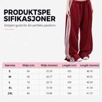 🔥 50% RABATT | Vide joggebukser med sidestriper og høy midje