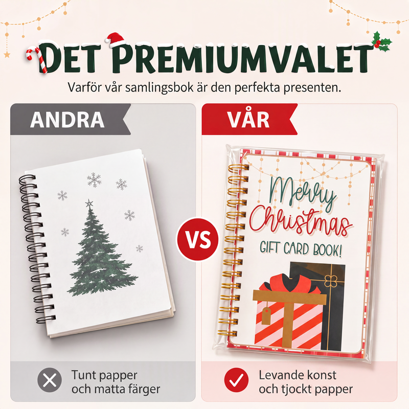 🎁 50% RABATT | Julebok for gavekort & minner – ta vare på julen år etter år