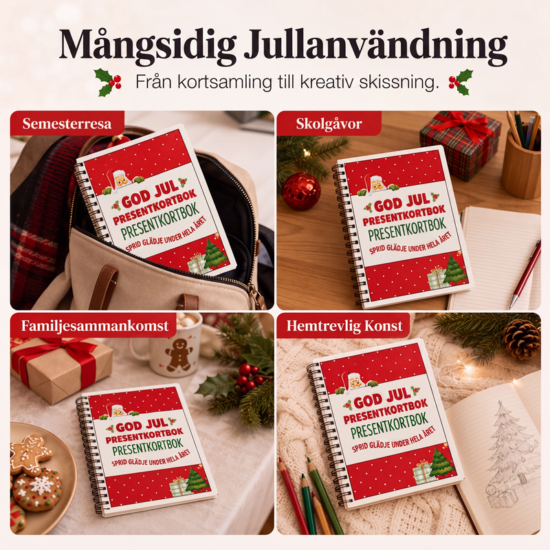 🎁 50% RABATT | Julebok for gavekort & minner – ta vare på julen år etter år