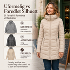 🔥 50% RABATT | Figursydd isolert vinterkåpe med hette – varm & vindtett