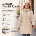 🔥 50% RABATT | Figursydd isolert vinterkåpe med hette – varm & vindtett