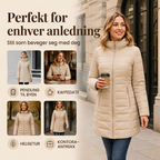 🔥 50% RABATT | Figursydd isolert vinterkåpe med hette – varm & vindtett