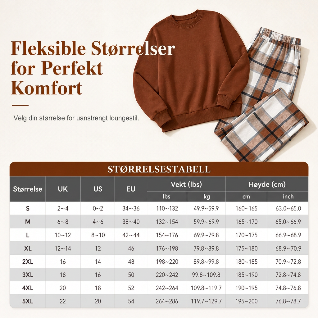 🔥 50% RABATT | Mykt 2-delt loungesett med rund hals & vide bukser
