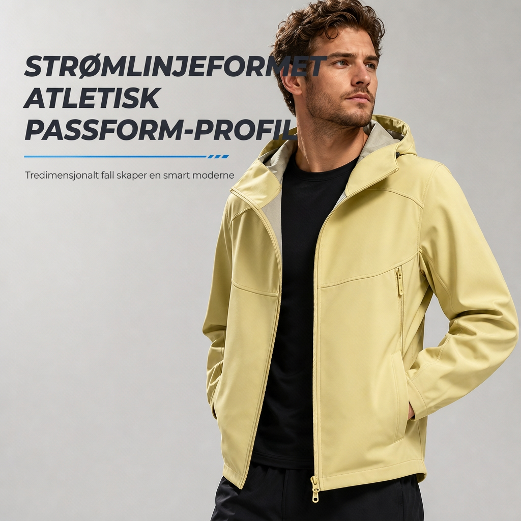 🔥 50% RABATT | Unisex softshelljakke med hette – vannavstøtende & pustende