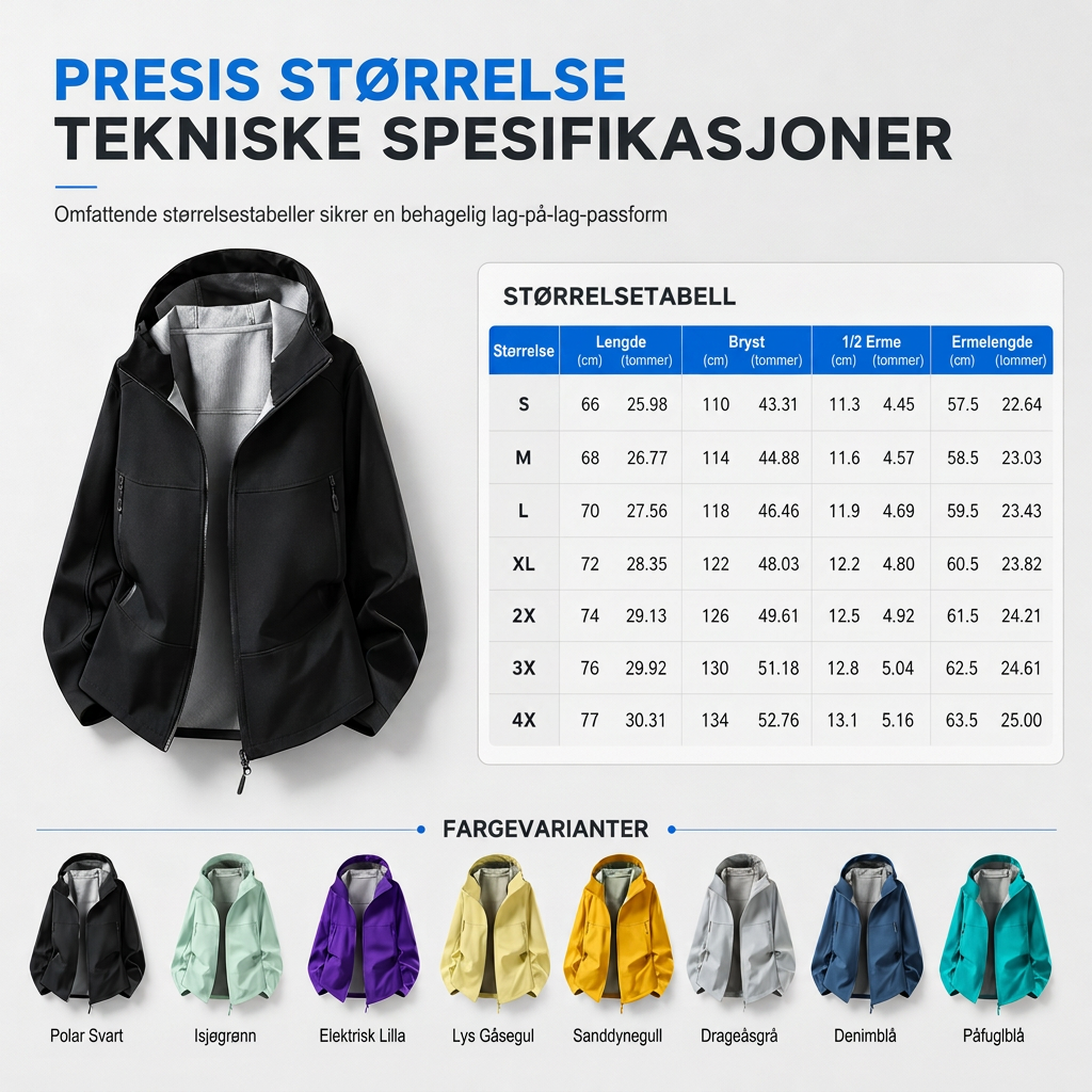 🔥 50% RABATT | Unisex softshelljakke med hette – vannavstøtende & pustende