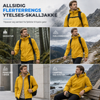 🔥 50% RABATT | Unisex softshelljakke med hette – vannavstøtende & pustende