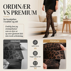 🐆 50 % RABATT ✨ Leopardmønstrede Jacquard-strømpebukser for kvinner – 15D Ultratynne, Elastiske & Pustende