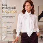 🔥 50% RABATT | Elegant bluse med knytehals & lange ermer