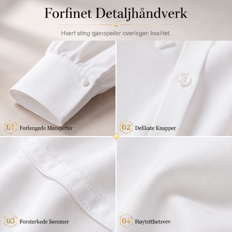 🔥 50% RABATT | Elegant bluse med knytehals & lange ermer