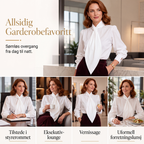 🔥 50% RABATT | Elegant bluse med knytehals & lange ermer