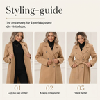 🔥 50% RABATT | Elegant lang trenchcoat med belte – dobbeltspent & tidløs