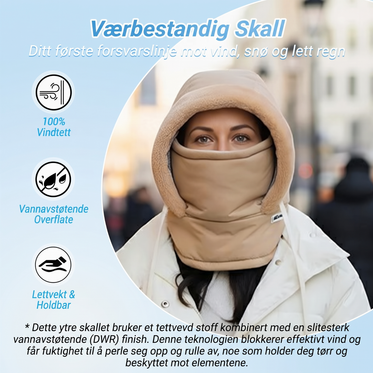 ❄️ 50% RABATT | 3-i-1 varmfôret vinterbalaklava – hette, ansiktsdeksel & halsvarmer