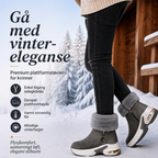 ❄️ 50% RABATT | Varmfôrede vinterstøvler med plattform, glidelås & godt grep