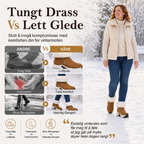❄️ 50% RABATT | Varmfôrede vinterstøvler med plattform, glidelås & godt grep