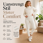 🔥 50% RABATT | 3-delt damesett – half-zip genser, topp & leggings
